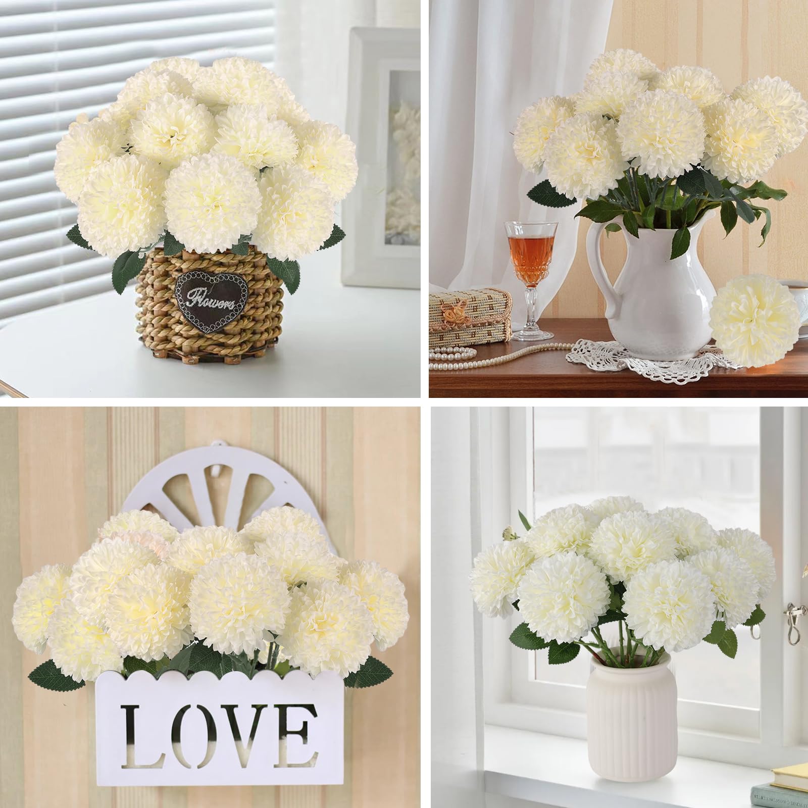 ♧* 可愛らしい菊がメイン♡ 花器付き♬ 2個セット 造花